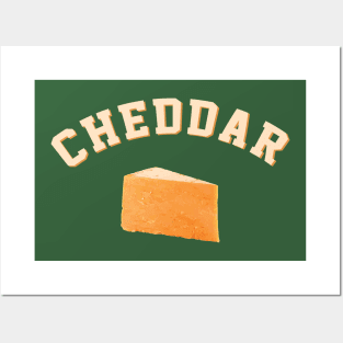 Cheddar funny college team cheese block logo Posters and Art